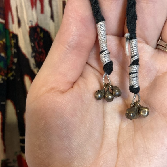 VTG Womens Tiered Maxi Skirt Tribal Elephant Print Tassels Bells Elastic Waist - Picture 3 of 14